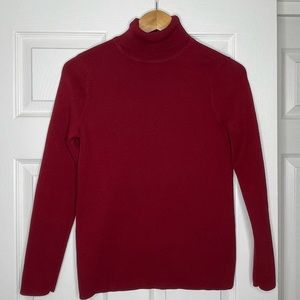 Chicos Dark Red Turtleneck Sweater M